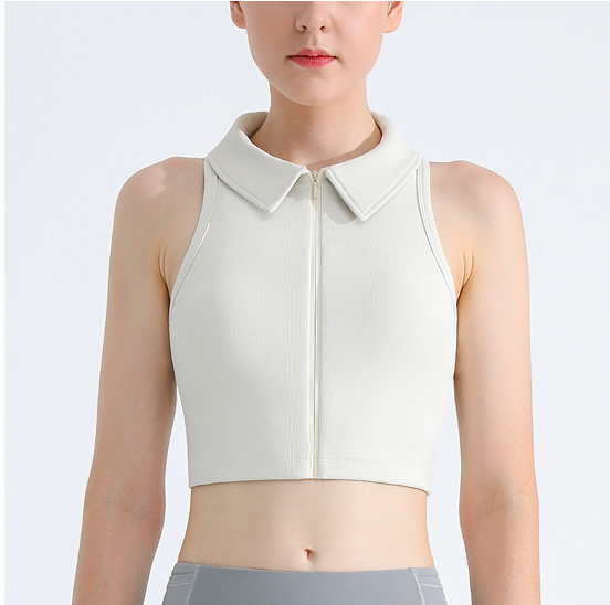 Fanciti Women's Lapel Sleeveless Golf Polo Shirts