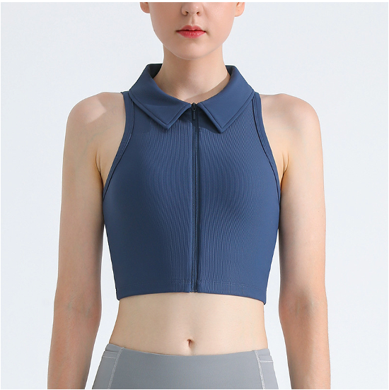 Fanciti Women's Lapel Sleeveless Golf Polo Shirts