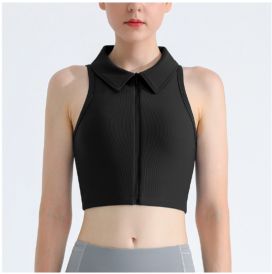 Fanciti Women's Lapel Sleeveless Golf Polo Shirts